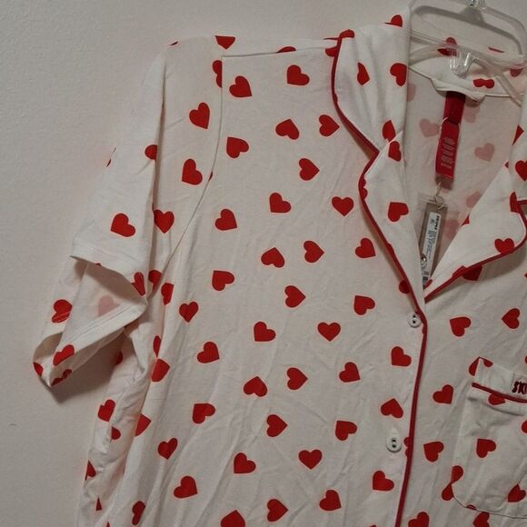 Skims Limited Addition Ruby and Marble Heart Sleep Top Size Small Womens NWT - Picture 4 of 7